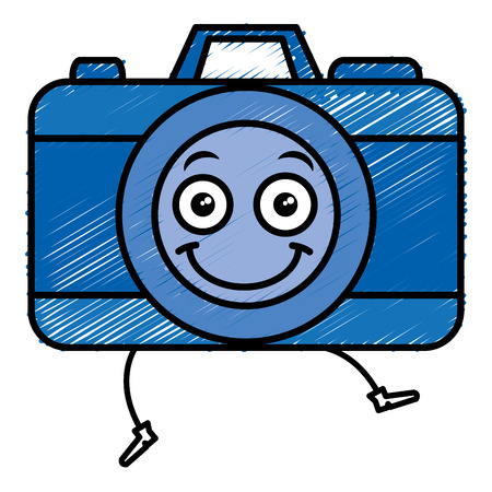 photographic camera kawaii character vector illustration designのイラスト素材
