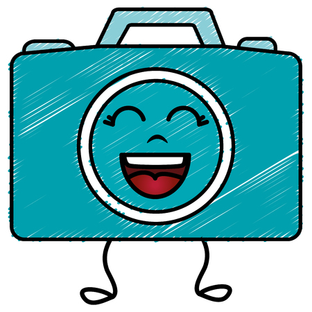 photographic camera kawaii character vector illustration designのイラスト素材