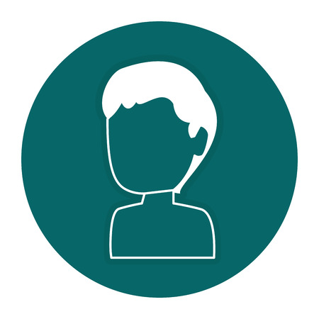 young man shirtless avatar character vector illustration designのイラスト素材