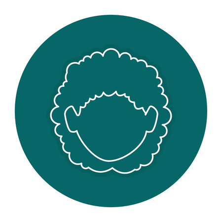 beautiful woman head avatar character vector illustration designのイラスト素材
