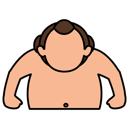 Sumo wrestler avatar character vector illustration designのイラスト素材