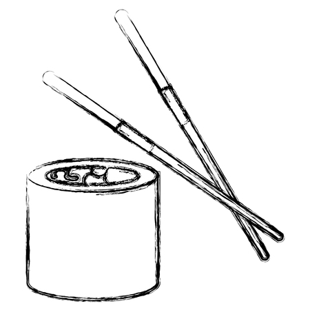 sushi japanese food icon vector illustration designのイラスト素材
