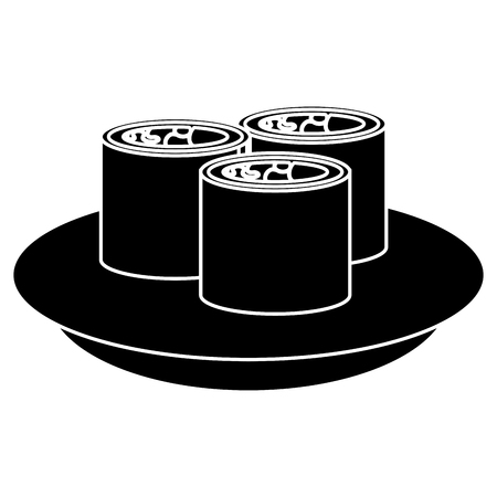 sushi japanese food icon vector illustration designのイラスト素材
