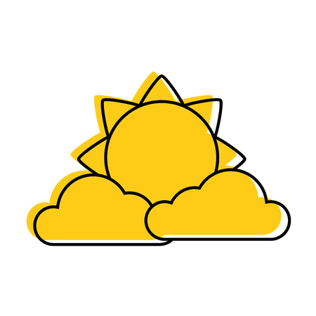 Cloud weather symbol over white background graphic designのイラスト素材