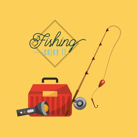 Necessary fishing objects icon vector illustration design graphic.のイラスト素材