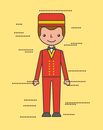 People work luxury hotel icon vector illustration design graphicのイラスト素材