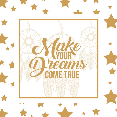 Make your dreams background icon vector illustration design graphicのイラスト素材
