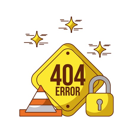 404 error background icon vector illustration design graphicのイラスト素材