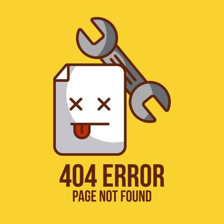 Page not found 404 error vector icon illustration design graphicのイラスト素材
