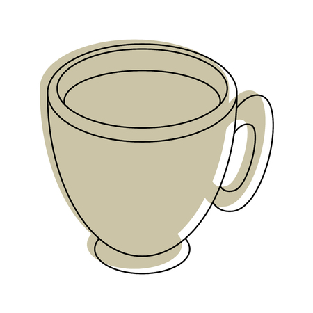 Coffee mug icon over white background vector illustrationのイラスト素材