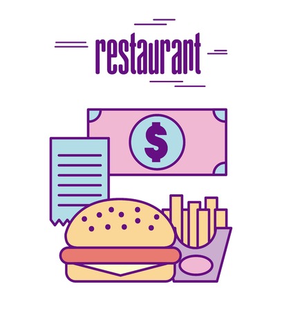 restaurant delicious fast food icon vector illustration design graphicのイラスト素材
