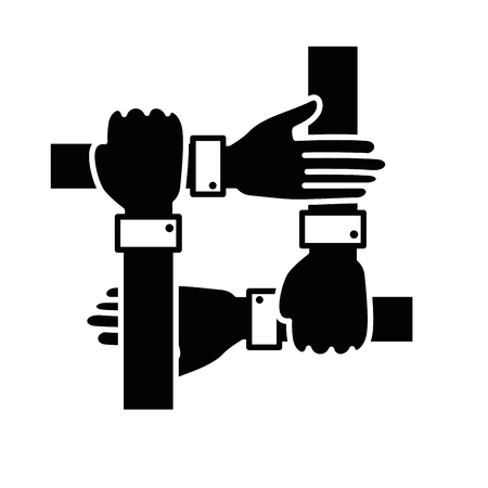 Hands teamwork symbol icon vector illustration graphic designのイラスト素材