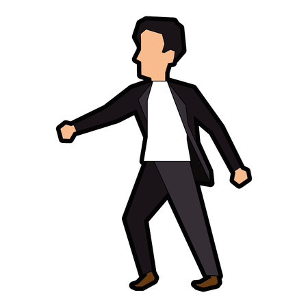 Businessman icon over white background vector illustrationのイラスト素材