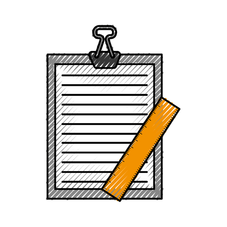 clipboard paper with rule vector illustration designのイラスト素材