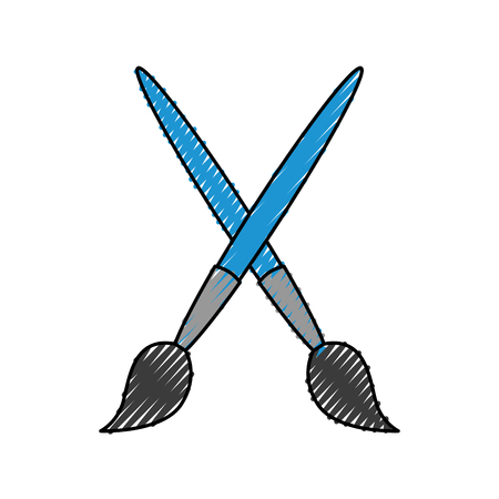 paint brush isolated icon vector illustration designのイラスト素材