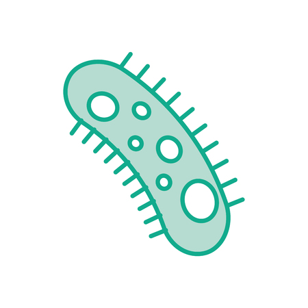 Study of bacteria icon vector illustration designのイラスト素材