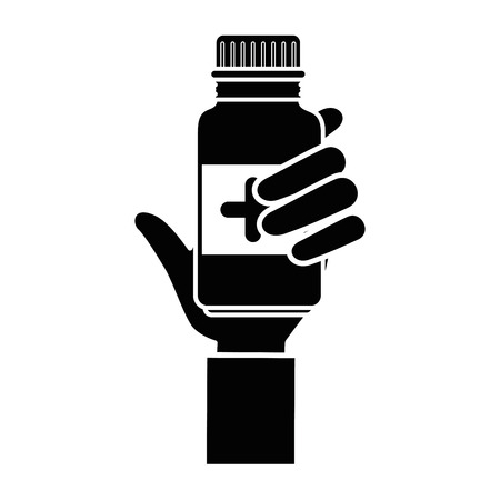 Medicine drugs bottle icon vector illustration graphic designのイラスト素材