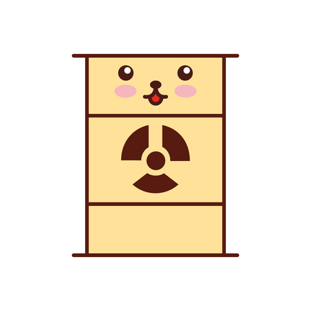 nuclear barrel character vector illustration designのイラスト素材