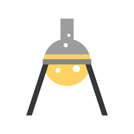 laboratory tube test with Burner base vector illustration designのイラスト素材