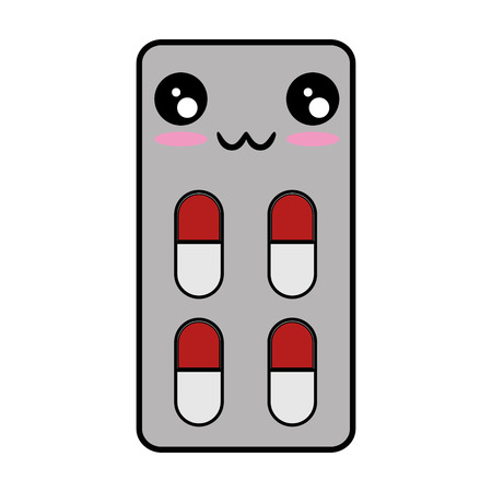 Medicine pills isolated cartoon vector illustration graphic designのイラスト素材