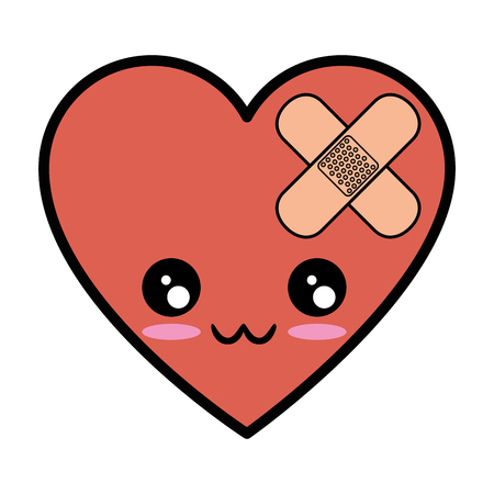 Heart and cardiology cartoon vector illustration graphic designのイラスト素材