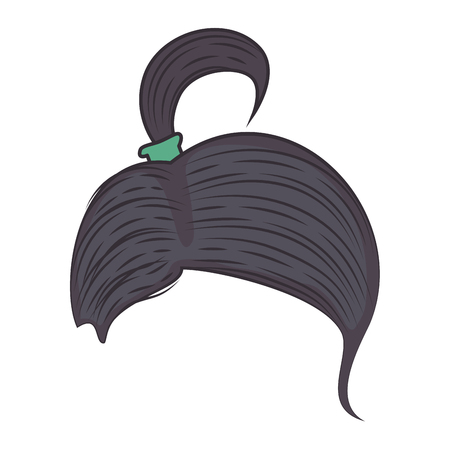 Woman hairstyle fashion icon vector illustration graphic designのイラスト素材