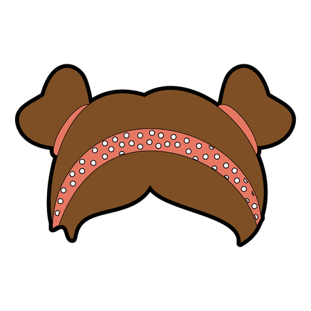 Woman hairstyle fashion icon vector illustration graphic designのイラスト素材