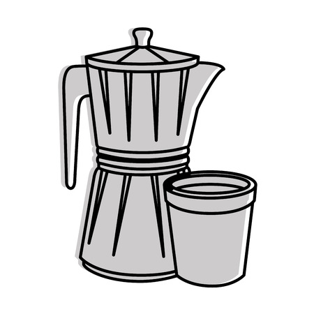Kettle kitchenware utensil icon vector illustration graphic designのイラスト素材