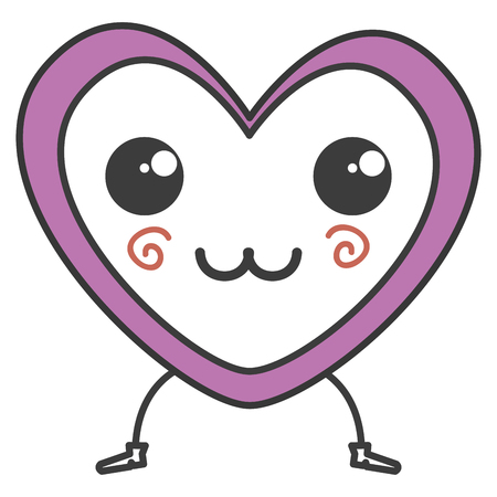 heart love card character vector illustration designのイラスト素材