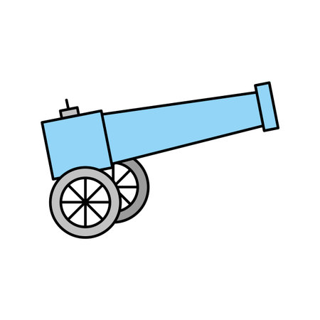 Old cannon isolated icon vector illustration designのイラスト素材