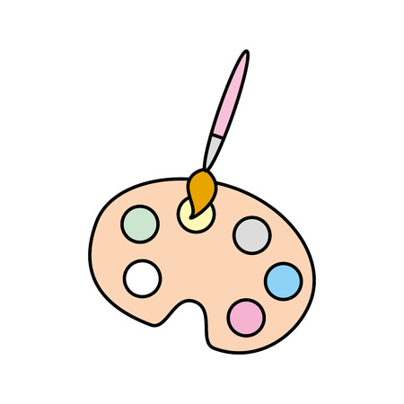 pallette paint isolated icon vector illustration designのイラスト素材