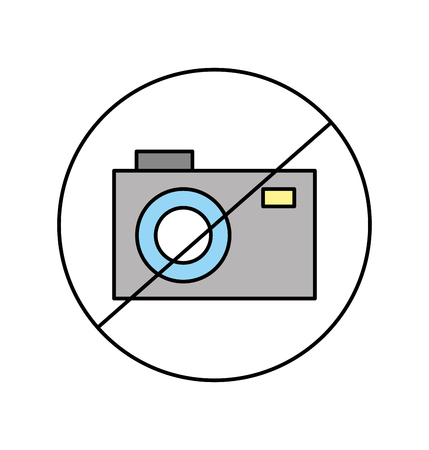 Forbidden to take photos vector illustration designのイラスト素材
