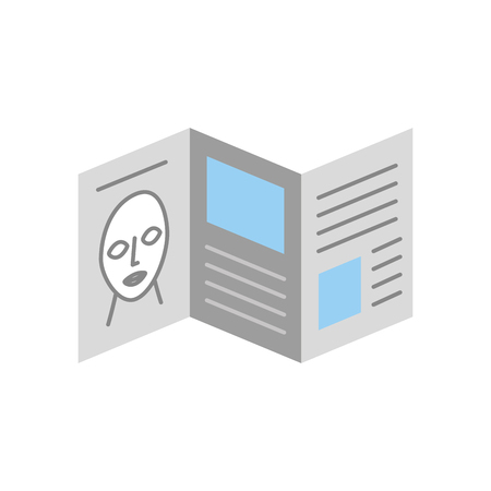 Artistic pamphlet isolated icon vector illustration designのイラスト素材