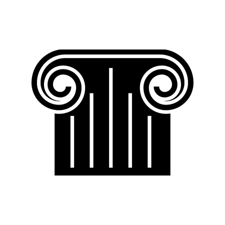 museum column isolated icon vector illustration designのイラスト素材