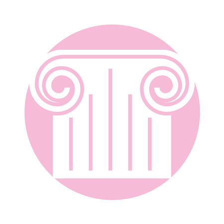 museum column isolated icon vector illustration designのイラスト素材