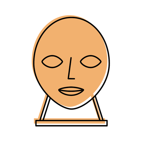 head sculpture museum icon vector illustration designのイラスト素材