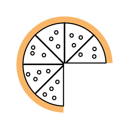 delicious pizza isolated icon vector illustration designのイラスト素材