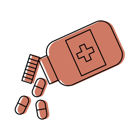 bottle drug isolated icon vector illustration designのイラスト素材