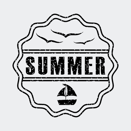 summer relax flat icon vector illustration design graphicのイラスト素材