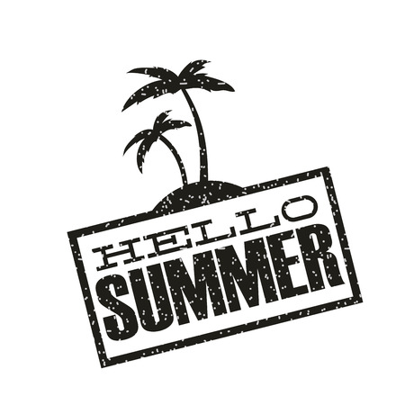hello summer flat icon vector illustration design graphicのイラスト素材