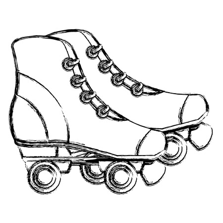 skates old isolated icon vector illustration designのイラスト素材