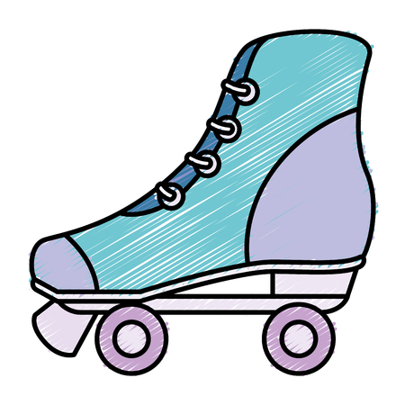 skates old isolated icon vector illustration designのイラスト素材