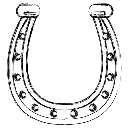 horseshoe saint patrick icon vector illustration designのイラスト素材