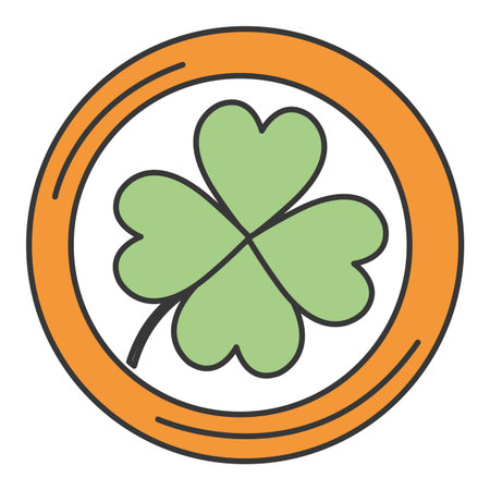coins with clovers icon vector illustration design