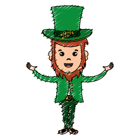 leprechaun avatar character icon vector illustration designのイラスト素材