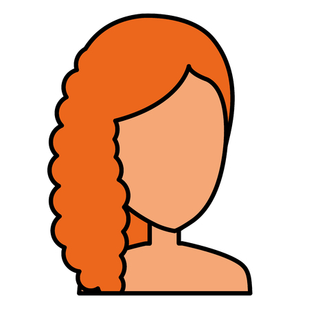 beautiful woman shirtless avatar character vector illustration designのイラスト素材