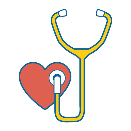 Stethoscope icon over white background vector illustrationのイラスト素材