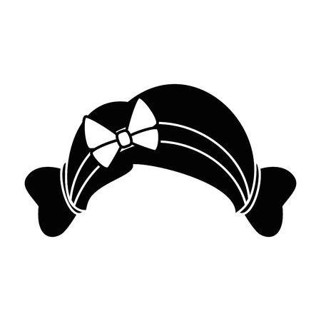 Woman hair with a cute hairstyle icon over white background vector illustrationのイラスト素材