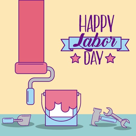 happy labor day icon vector illustration design graphicのイラスト素材