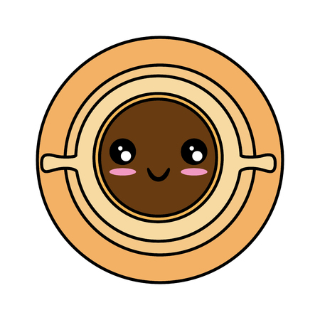 Delicious coffee mug cute cartoon Vector ilustrationのイラスト素材